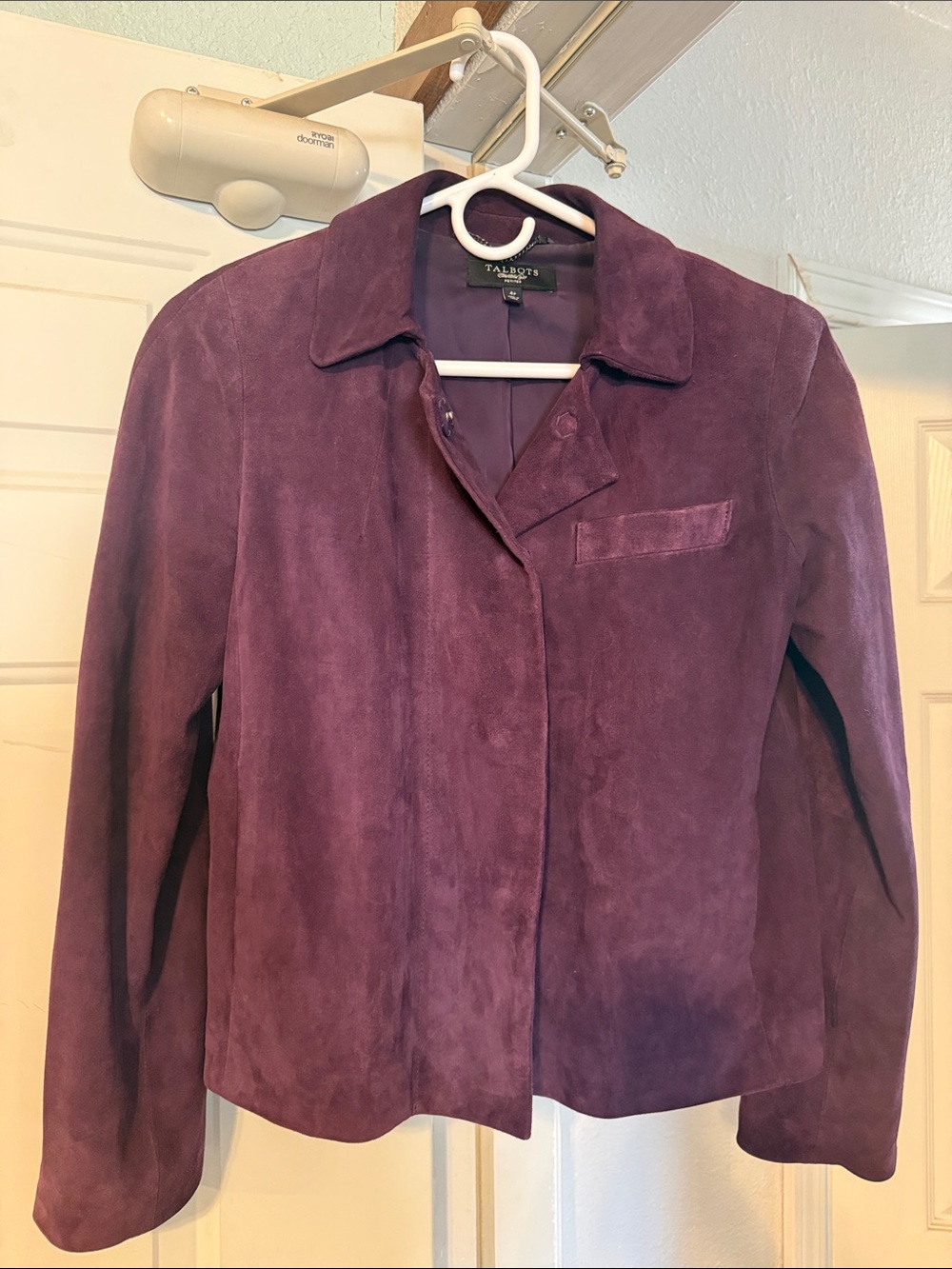 Talbots Purple Suede Leather Jacket